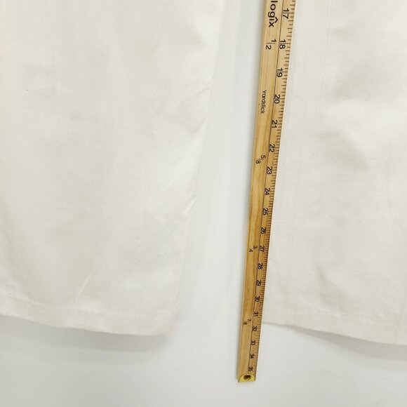 French Connection Womens White Cotton Straight-Leg Trousers high rise Size 6 - Picture 12 of 12